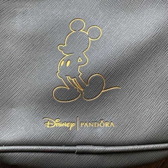 Disney x Pandora Mickey wristlet clutch purse bag gray gold - Picture 2 of 6